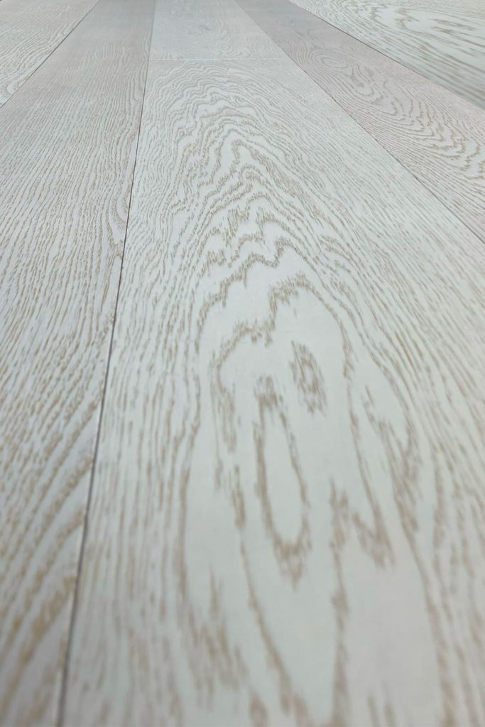 Rovere eu natur spazzolato verniciato bianco ghiaccio